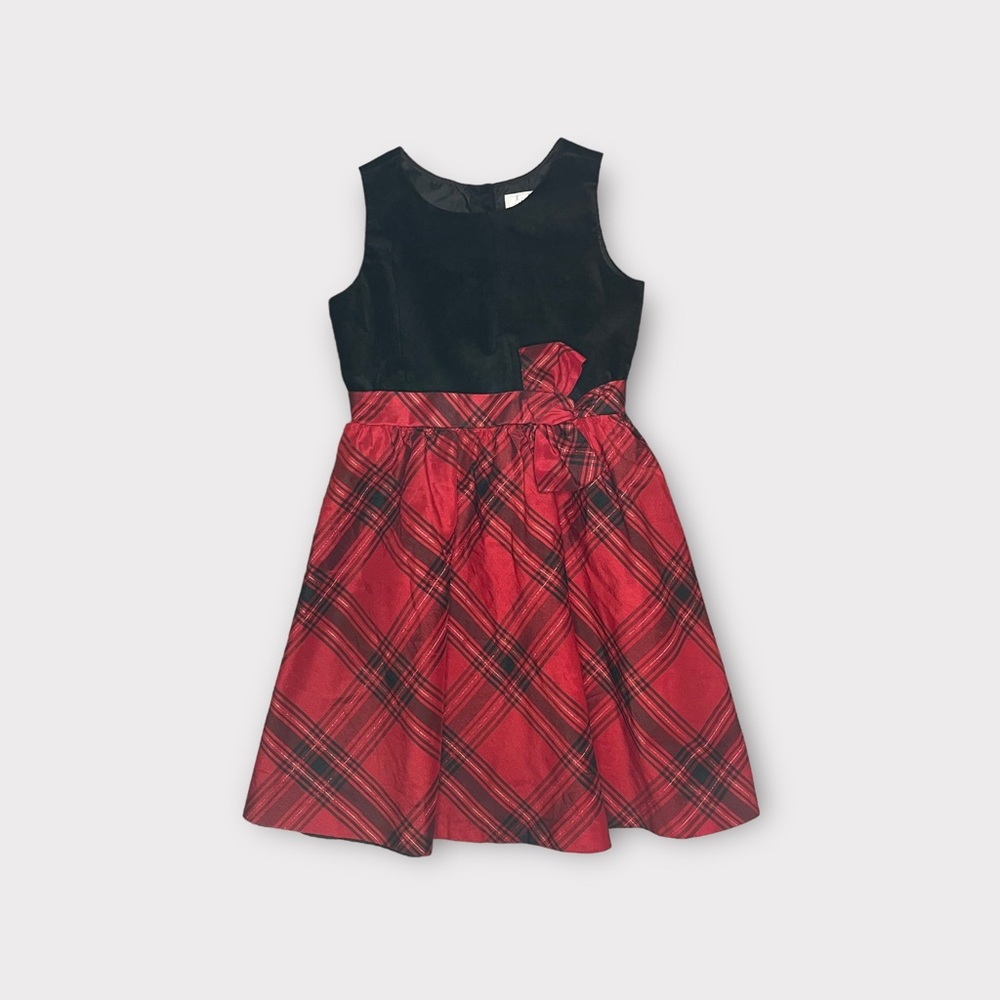 Gymboree Dressed Up Velour Holiday Plaid Dress